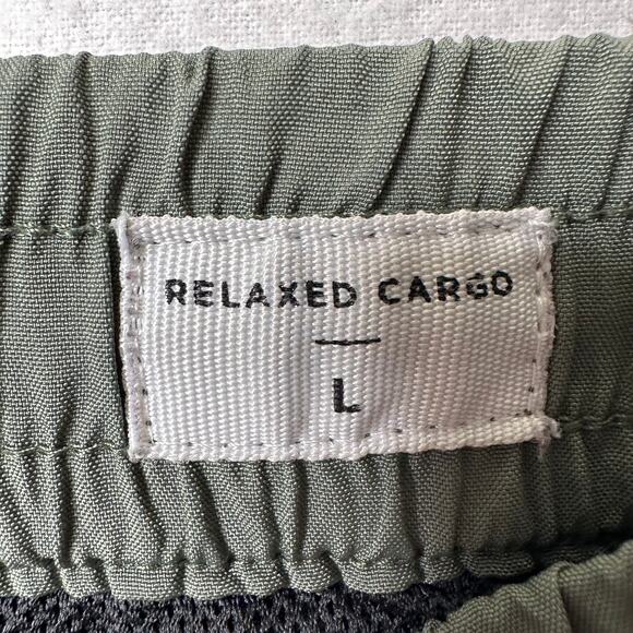 Pacsun Pant Size L Womens Relaxed Fit Elastic Waist Pockets Olive Green Cargo - Picture 7 of 12